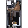 LCD kijelző + Érintőegység + Előlap Samsung G988 Galaxy S20 Ultra Kozmikus Fekete (Szerviz Csomag) - 0. kép