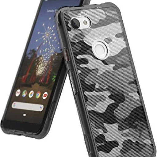 Google Pixel 3a XL tok Camo fekete színben Ringke Fusion