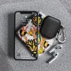 Airpods 1/2 ultravékony szilikon tok karabínerrel fekete - 4. kép