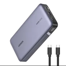 Powerbank 25000mAh Ugreen PB205, USB + 2x USB-C, 145W PD (szürke)