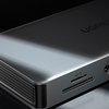 USB-C Hub Ugreen CM681 4x USB, 2x HDMI, DisplayPort, RJ45, SD/TF, AUX, PD 100W (szürke) - 4. kép