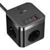 Baseus PowerCombo hálózati töltő 3AC+2U+2C, 30W, 1,5m (fekete) - 1. kép