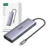 USB-C Hub Ugreen CM498, 3x USB 3.0, HDMI 4k 30Hz, VGA, RJ45, SD/TF, PD 100W (szürke) - 0. kép