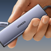 USB-C Hub Ugreen CM498, 3x USB 3.0, HDMI 4k 30Hz, VGA, RJ45, SD/TF, PD 100W (szürke) - 4. kép