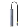 Hub 7 az 1-ben Baseus UltraJoy USB-C to HDMI +2xUSB3.0+PD+SD/TF+3.5mm (szürke) - 0. kép