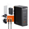 GaN Mcdodo CH-8101 Pro univerzális UK/US/EU utazó töltő/adapter, 100W, 2xUSB-C, USB-A (fekete) - 2. kép