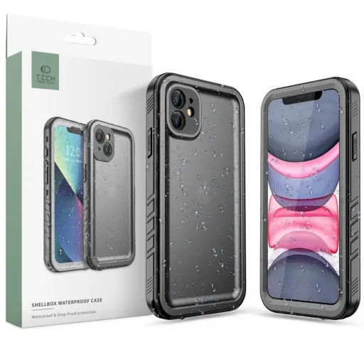 Tech-Protect ShellBox vízálló IP68 tok iPhone 11-hez - fekete Tech-Protect ShellBox vízálló IP68 tok iPhone 11-hez - fekete