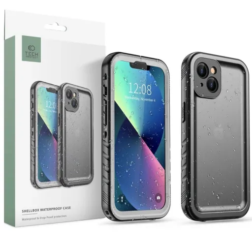 Tech-Protect ShellBox vízálló IP68 tok iPhone 13 - fekete