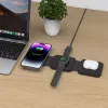 Tech-Protect QI15W-A24 induktív MagSafe 3 az 1-ben töltő okostelefonhoz / AirPods-hoz / Apple Watch-hoz - fekete - 3. kép