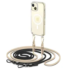 Tech-Protect FlexAir Chain tok MagSafe technológiával iPhone 15-hez - fekete és bézs