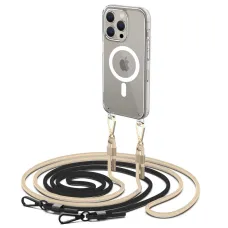 Tech-Protect FlexAir Chain tok MagSafe technológiával iPhone 15 Pro Max - fekete és bézs