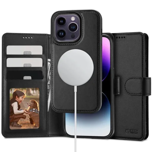 Tech-Protect Wallet MagSafe tok iPhone 15 Pro Max - fekete Tech-Protect Wallet MagSafe tok iPhone 15 Pro Max - fekete