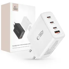 Tech-Protect NC100W-GAN töltő GaN 3x USB-C PD 100W / USB-A QC 3.0 - fehér