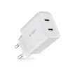 Tech-Protect C20W hálózati töltő 2x USB-C PD 20W - fehér - 0. kép