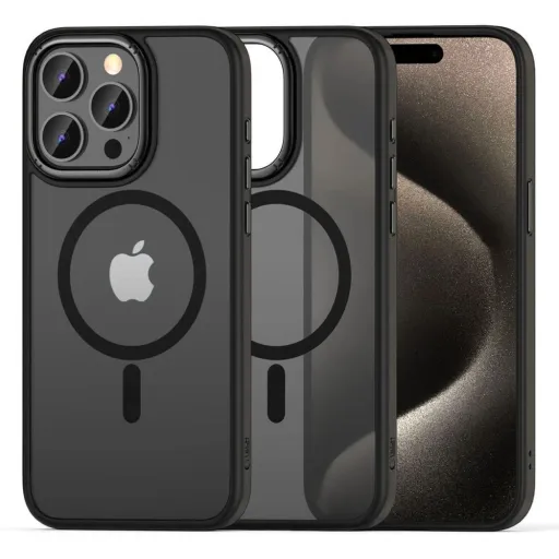 Tech-Protect MagMat 2 MagSafe tok iPhone 15 Pro Max - matt fekete Tech-Protect MagMat 2 MagSafe tok iPhone 15 Pro Max - matt fekete