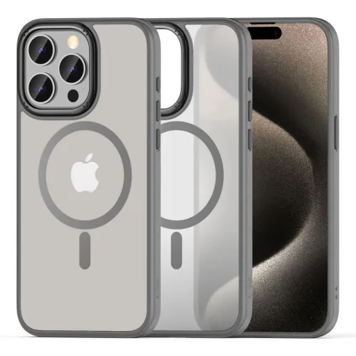 Tech-Protect MagMat 2 MagSafe tok iPhone 15 Pro - titán matt Tech-Protect MagMat 2 MagSafe tok iPhone 15 Pro - titán matt