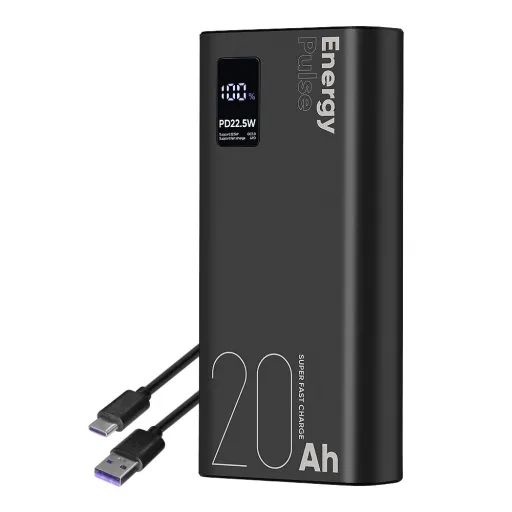 OBAL:ME EnergyPulse Powerbank 20000mAh 22.5W Fekete