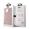 Karl Lagerfeld műbőr Monogram Metal Logo MagSafe tok iPhone 15 Pink - 4. kép