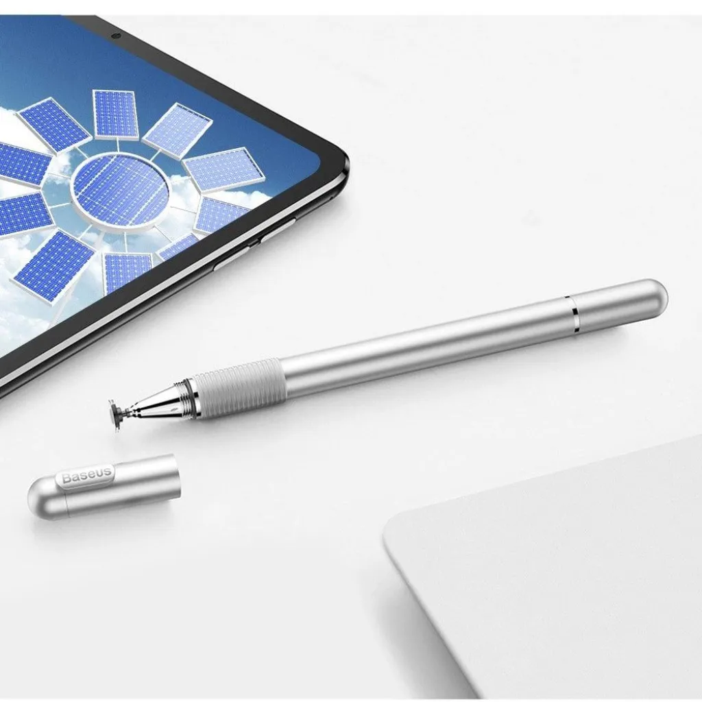 Baseus Golden Cudgel ACPCL-0S kétoldalú stylus toll tabletekhez és telefonokhoz zselés tollal - ezüst - 12
