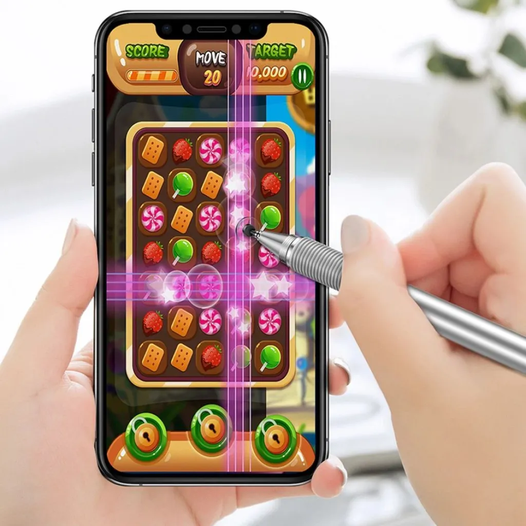 Baseus Golden Cudgel ACPCL-0S kétoldalú stylus toll tabletekhez és telefonokhoz zselés tollal - ezüst - 9