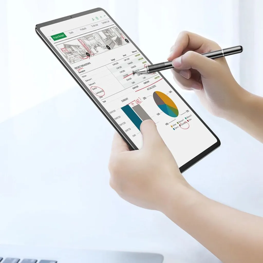 Baseus Golden Cudgel ACPCL-0S kétoldalú stylus toll tabletekhez és telefonokhoz zselés tollal - ezüst - 10