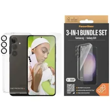 PanzerGlass Bundle 3 az 1-ben Átlátszó Tok + Fólia + Kamera Védő Samsung Galaxy S24 tok