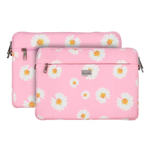 Wonder Sleeve Laptop 17 inches pink daisies