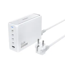 Dudao A228EU GaN töltő 1x USB-A 4x USB-C PD 228W - fehér