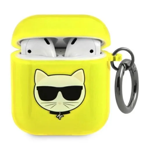 Karl Lagerfeld KLA2UCHFY AirPods tok sárga Choupette