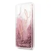 Karl Lagerfeld KLHCPXTRKSRG iPhone X/XS rózsaszín-arany Glitter Signature tok - 4. kép
