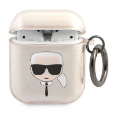 Karl Lagerfeld KLA2UKHGD AirPods tok aranyszínű/csillogó Karl`s Head