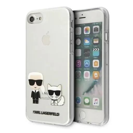 Karl Lagerfeld KLHCI8CKTR iPhone 7/8/SE 2020 / SE 2022 tok Átlátszó Karl & Choupette tok