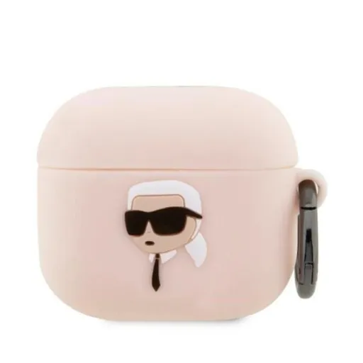 Karl Lagerfeld KLA3RUNIKP AirPods 3 tok rózsaszín / rózsaszín Szilikon Karl Fej 3D