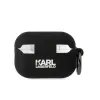 Karl Lagerfeld KLAP2RUNCHK AirPods Pro 2 tok fekete/fekete Szilikon Choupette Fej 3D - 0. kép