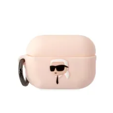 Karl Lagerfeld KLAP2RUNIKP AirPods Pro 2 tok rózsaszín/szilikon Karl Head 3D