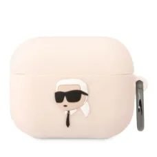 Karl Lagerfeld KLAPRUNIKP AirPods Pro tok rózsaszín/szilikon Karl fej 3D