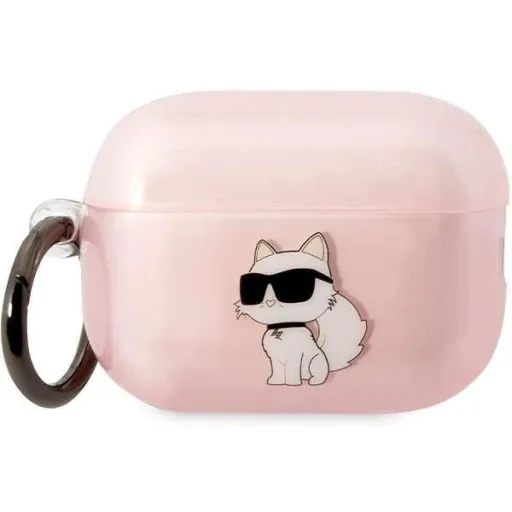 Karl Lagerfeld KLAP2HNCHTCP Airpods Pro 2 cover rózsaszín/rózsaszín Ikonik Choupette tok