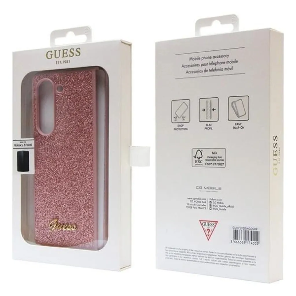 Guess Glitter Script tok Samsung Galaxy Z Fold 5 - pink - 7