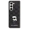 Karl Lagerfeld Saffiano Monogram Ikonik Pin tok Samsung Galaxy Z Fold 5 - fekete - 0. kép