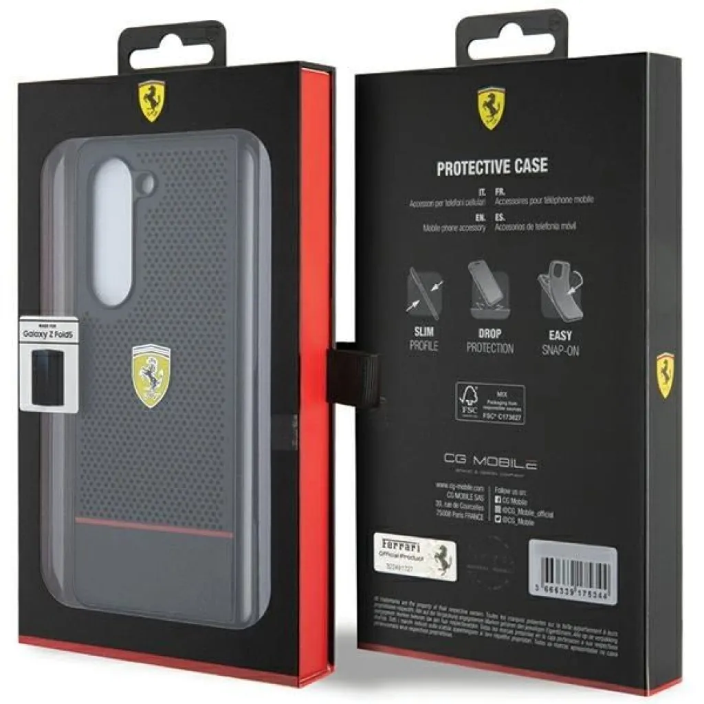 Ferrari Perforated Line tok Samsung Galaxy Z Fold 5 - fekete - 7