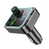 Borofone FM Transmitter BC53 Highway MP3, Bluetooth - 2xUSB + Type C - QC 3.0 18W PD 20W fekete - 4. kép