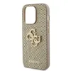 Guess PU Perforated 4G Glitter Metal Logo tok iPhone 14 Pro Max arany - 3. kép