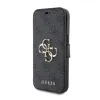 Guess PU Leather 4G Metal Logo tok iPhone 15 szürke - 0. kép