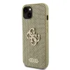 Guess PU Perforated 4G Glitter Metal Logo tok iPhone 15 Arany - 0. kép