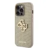 Guess PU Perforated 4G Glitter Metal Logo tok iPhone 15 Pro Max Gold - 0. kép