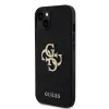 Guess PU Perforated 4G Glitter Metal Logo tok iPhone 15 fekete - 0. kép