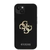 Guess PU Perforated 4G Glitter Metal Logo tok iPhone 15 fekete - 1. kép