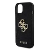 Guess PU Perforated 4G Glitter Metal Logo tok iPhone 15 fekete - 3. kép