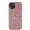 Guess PU Fixed Glitter 4G Metal Logo tok iPhone 13 Pink - 1. kép