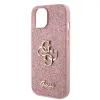 Guess PU Fixed Glitter 4G Metal Logo tok iPhone 13 Pink - 3. kép